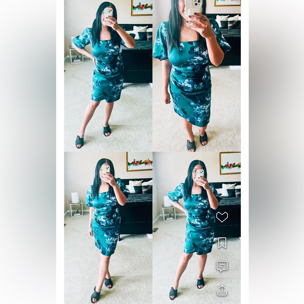 Alex Evenings Ruched Ruffle Sheath Dress - Picture 3 of 4